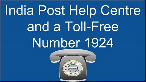 India Post Help Centre and a Toll-Free Number 1924