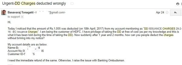 HDFC Bank Email