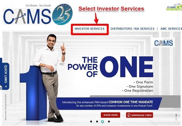 Link Aadhaar to Mutual Funds CAMS