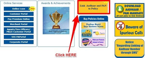 Link Aadhaar and PAN to LIC Policies