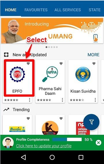 withdraw EPF using Umang App