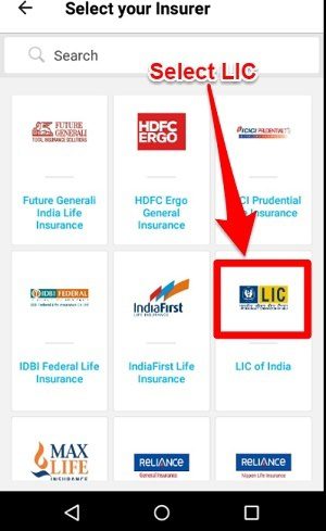 pay LIC Premium on Paytm