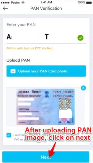 Paytm Money PAN Verification