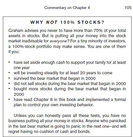 Why not 100% stocks?